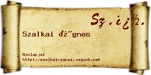 Szalkai Ágnes névjegykártya